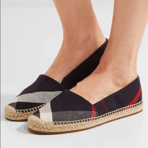 Burberry Espadrilles Canvas Navy Blue